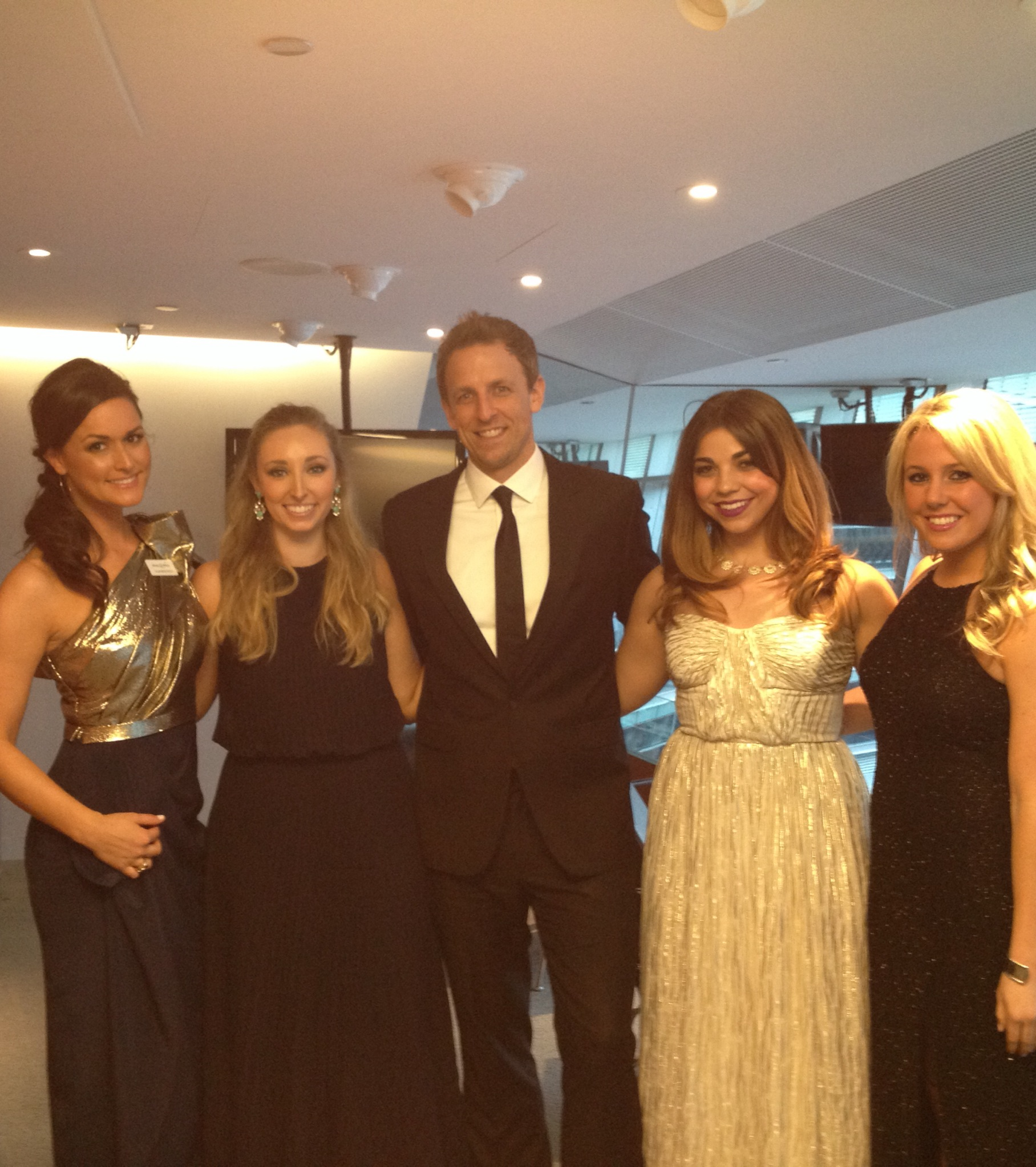 (L to R) – Leah Rosenfeld, Amanda Coyne, Seth Meyers, Andrea Abate, Karli Nutter 