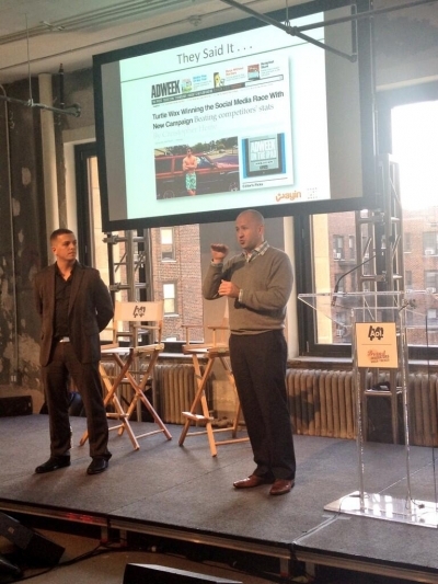 Jack (right) and I on stage at the Brand Innovators MegaTrend Summit