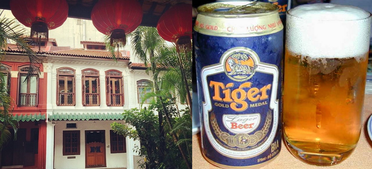 This is the view from our Happy Hour table and Tiger beer, the local favorite.